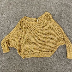 Free people mustard yellow sweater, XS